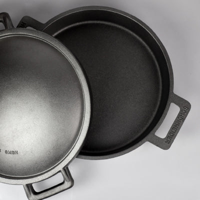 “RUSTICA M” Gusspfanne 28cm | mit Deckel